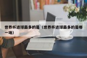 世界杯进球最多的是（世界杯进球最多的是哪一场）