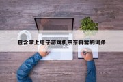 包含掌上电子游戏机京东自营的词条
