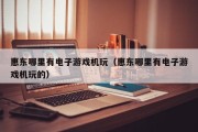 惠东哪里有电子游戏机玩（惠东哪里有电子游戏机玩的）