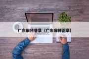 广东麻将非章（广东麻将正章）